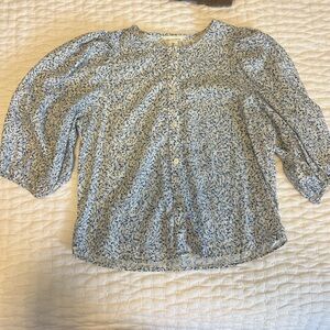 Floral Blue Women's Top